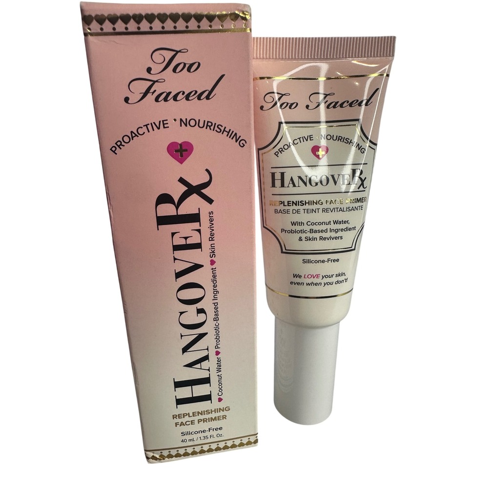 Too Faced Hangover Replenishing Face Primer 1.35oz Silicone Free Coconut Water